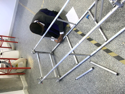 Early construction of the chassis frame